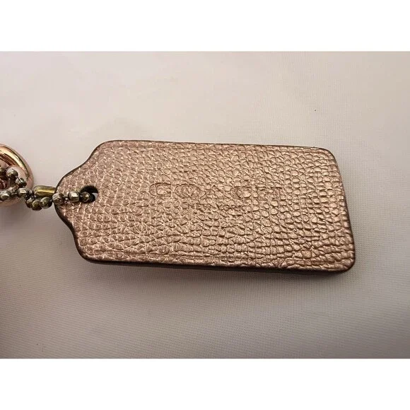 Leather Rose Gold COACH  Purse - 2014 Coach Bag - Authentic Coach Turn Lock Bag - Picture 8 of 16